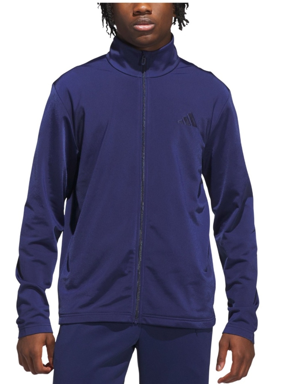 adidas Men's Tricort Track Jacket in Navy Blue Size Large